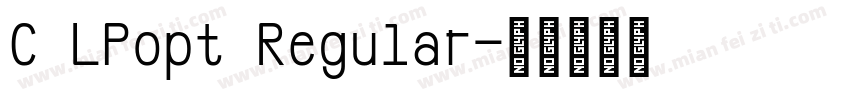 C LPopt Regular字体转换